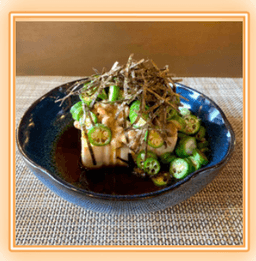 Cold Tofu with Natto and Okra