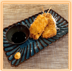 Pork and Leak Kushikatsu